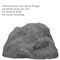 Decorative Outdoor Weather-Resistant Artistic Artificial Faux Stone Rock, Garden Patio Granite Grey Fiberglass Stone